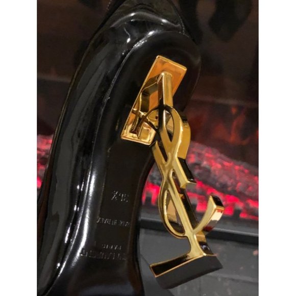 SAINT LAURENT Black Opyum Patent Leather Pumps Size Eu:36.5 - Picture 10 of 11